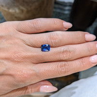 2.37 Ct. Blue Sapphire from Madagascar Life Style