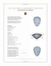 5.58 Ct. Blue Sapphire from Ceylon (Sri Lanka) 3 D Scan Report
