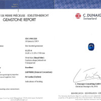11.23 Ct. Blue Sapphire from Ceylon (Sri Lanka) Scan Report