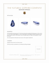 0.73 Ct. Blue Sapphire from Ceylon (Sri Lanka) Appraisal