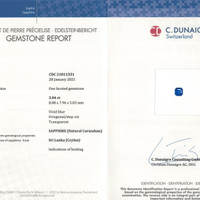 3.04 Ct. Blue Sapphire from Ceylon (Sri Lanka) Scan Report