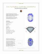 0.72 Ct. Blue Sapphire from Ceylon (Sri Lanka) 3 D Scan Report