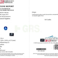 7.54 Ct. Blue Sapphire from Ceylon (Sri Lanka) Scan Report