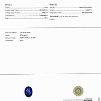 3.98 Ct. Blue Sapphire from Ceylon (Sri Lanka) Scan Report