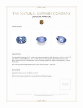 0.75 Ct. Blue Sapphire from Ceylon (Sri Lanka) Appraisal