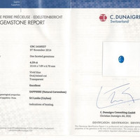 4.59 Ct. Sapphire from Ceylon (Sri Lanka) Scan Report