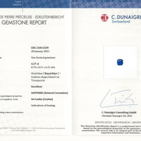 4.27 Ct. Blue Sapphire from Ceylon (Sri Lanka) Scan Report