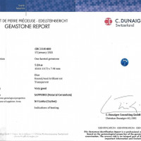 7.59 Ct. Blue Sapphire from Ceylon (Sri Lanka) Scan Report