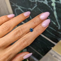 0.72 Ct. Greenish Blue Sapphire from Tanzania Life Style