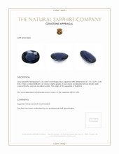 1.35 Ct. Sapphire from Thailand Appraisal