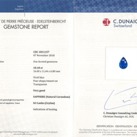 10.18 Ct. Blue Sapphire from Ceylon (Sri Lanka) Scan Report
