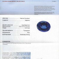 3.62 Ct. Blue Sapphire from Ceylon (Sri Lanka) Scan Report