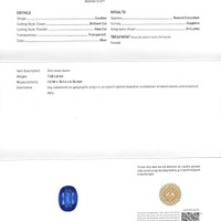 7.68 Ct. Blue Sapphire from Ceylon (Sri Lanka) Scan Report