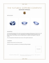 0.56 Ct. Blue Sapphire from Ceylon (Sri Lanka) Appraisal