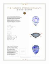 0.73 Ct. Blue Sapphire from Ceylon (Sri Lanka) 3 D Scan Report
