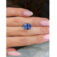 5.85 Ct. Blue Sapphire from Ceylon (Sri Lanka) Life Style