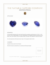 6.00 Ct. Blue Sapphire from Ceylon (Sri Lanka) Appraisal