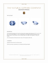0.52 Ct. Blue Sapphire from Ceylon (Sri Lanka) Appraisal