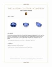 0.84 Ct. Blue Sapphire from Ceylon (Sri Lanka) Appraisal