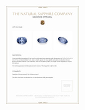 0.54 Ct. Blue Sapphire from Ceylon (Sri Lanka) Appraisal