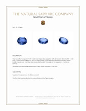 0.49 Ct. Blue Sapphire from Ceylon (Sri Lanka) Appraisal