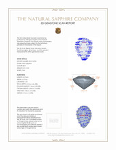 0.50 Ct. Blue Sapphire from Ceylon (Sri Lanka) 3 D Scan Report