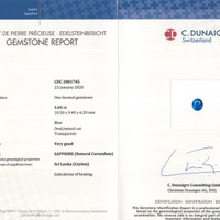 5.05 Ct. Blue Sapphire from Ceylon (Sri Lanka) Scan Report