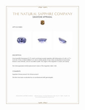 0.79 Ct. Purple Sapphire from Ceylon (Sri Lanka) Appraisal