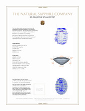 0.46 Ct. Blue Sapphire from Ceylon (Sri Lanka) 3 D Scan Report