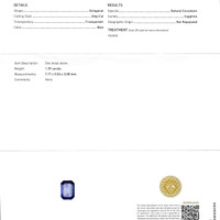 1.39 Ct. Blue Sapphire from Ceylon (Sri Lanka) Scan Report