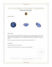 0.90 Ct. Blue Sapphire from Ceylon (Sri Lanka) Appraisal