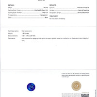 1.88 Ct. Sapphire from Burma (Myanmar) Scan Report