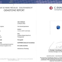 6.66 Ct. Blue Sapphire from Ceylon (Sri Lanka) Scan Report
