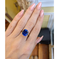 5.45 Ct. Blue Sapphire from Ceylon (Sri Lanka) Life Style