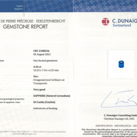 4.54 Ct. Sapphire from Ceylon (Sri Lanka) Scan Report