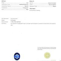 5.10 Ct. Blue Sapphire from Nigeria Scan Report