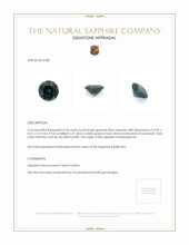 0.56 Ct. Greenish Blue Sapphire from Madagascar Appraisal