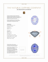 0.77 Ct. Blue Sapphire from Ceylon (Sri Lanka) 3 D Scan Report