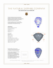 0.58 Ct. Blue Sapphire from Ceylon (Sri Lanka) 3 D Scan Report