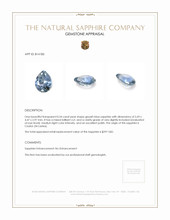 0.54 Ct. Greyish Blue Sapphire from Ceylon (Sri Lanka) Appraisal