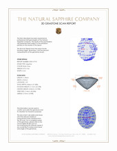 0.66 Ct. Bluish Grey Sapphire from Ceylon (Sri Lanka) 3 D Scan Report