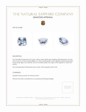 0.55 Ct. Bluish Grey Sapphire from Ceylon (Sri Lanka) Appraisal