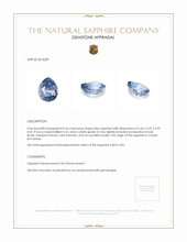 0.54 Ct. Blue Sapphire from Ceylon (Sri Lanka) Appraisal