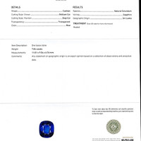 7.04 Ct. Blue Sapphire from Ceylon (Sri Lanka) Scan Report