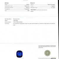 7.04 Ct. Blue Sapphire from Ceylon (Sri Lanka) Scan Report