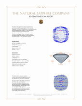 0.39 Ct. Blue Sapphire from Ceylon (Sri Lanka) 3 D Scan Report