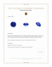 3.06 Ct. Blue Sapphire from Ceylon (Sri Lanka) Appraisal