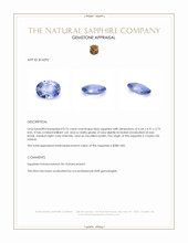 0.76 Ct. Blue Sapphire from Ceylon (Sri Lanka) Appraisal
