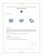 0.67 Ct. Bluish Grey Sapphire from Ceylon (Sri Lanka) Appraisal