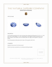 0.49 Ct. Blue Sapphire from Ceylon (Sri Lanka) Appraisal